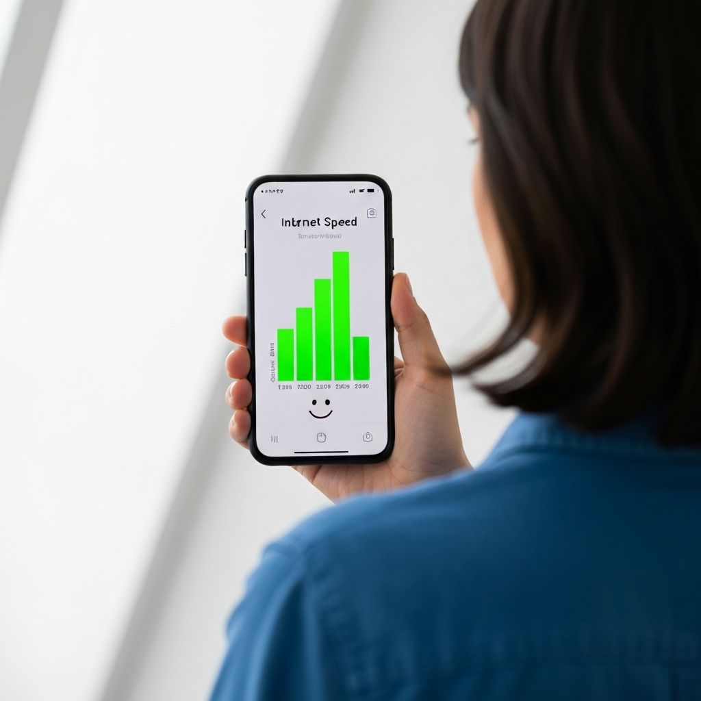 Airtel Fiber high speed test result on smartphone